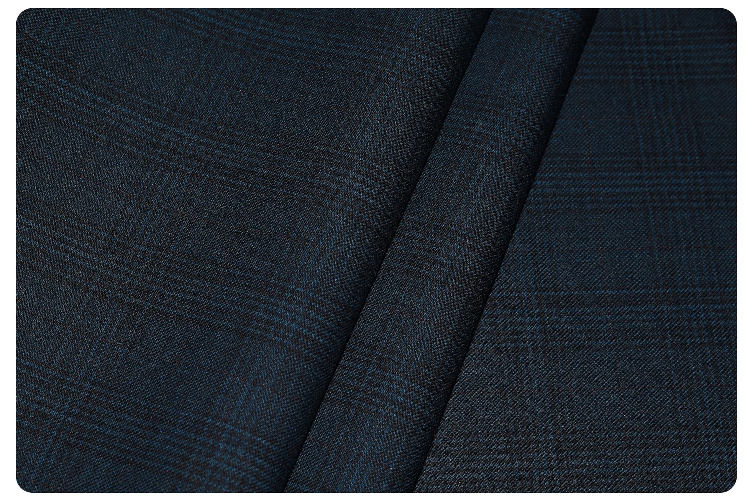 arvind Men's Super 130's Merino Wool Checkered Unstitched Trouser or blazer Fabric (YL70Z1)-picture-13