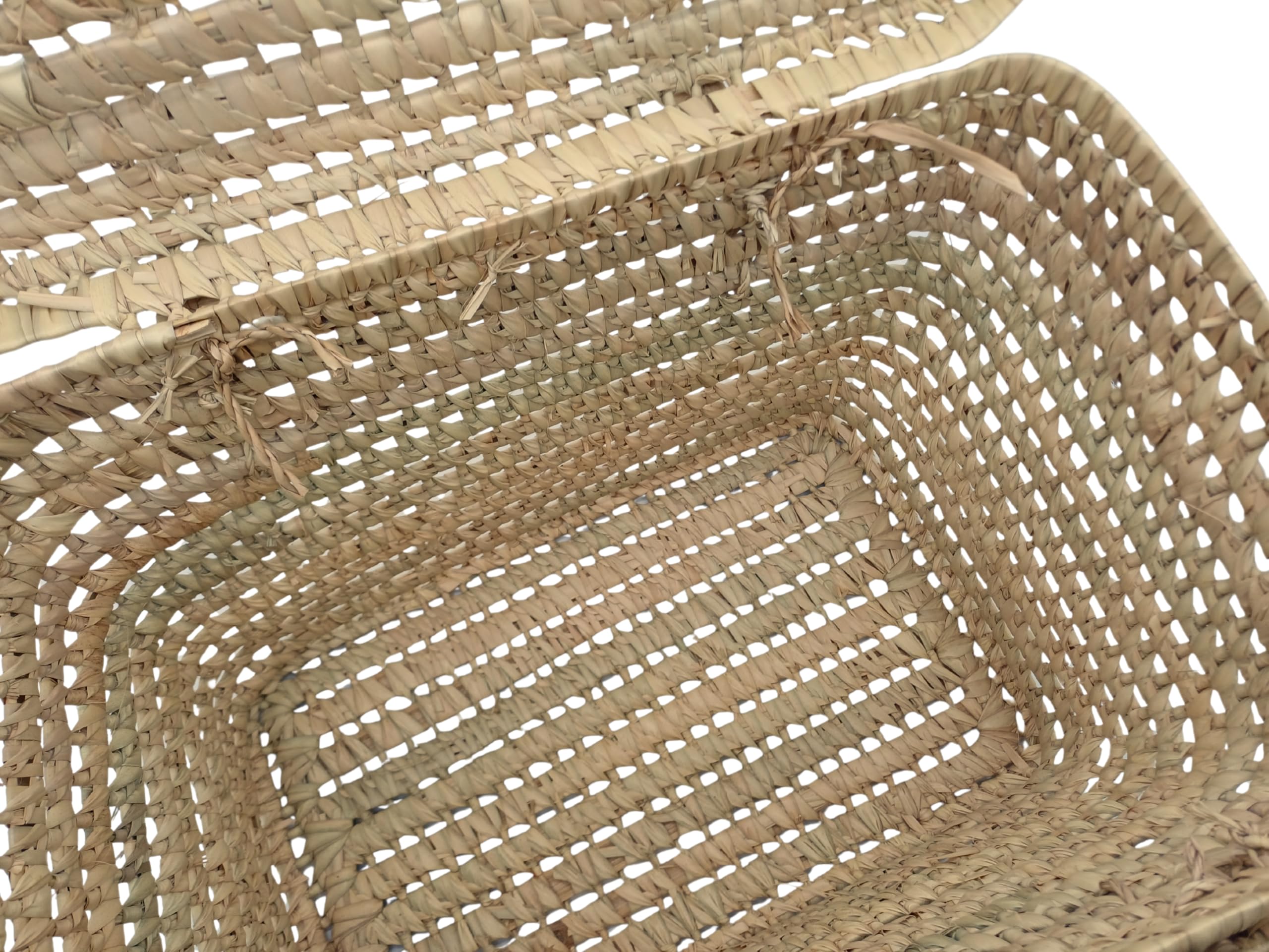 Cesta de Almacenamiento de Hoja de Palma Natural, Organizador Tejido, 45 cm, Baúl Decorativo para Juguetes