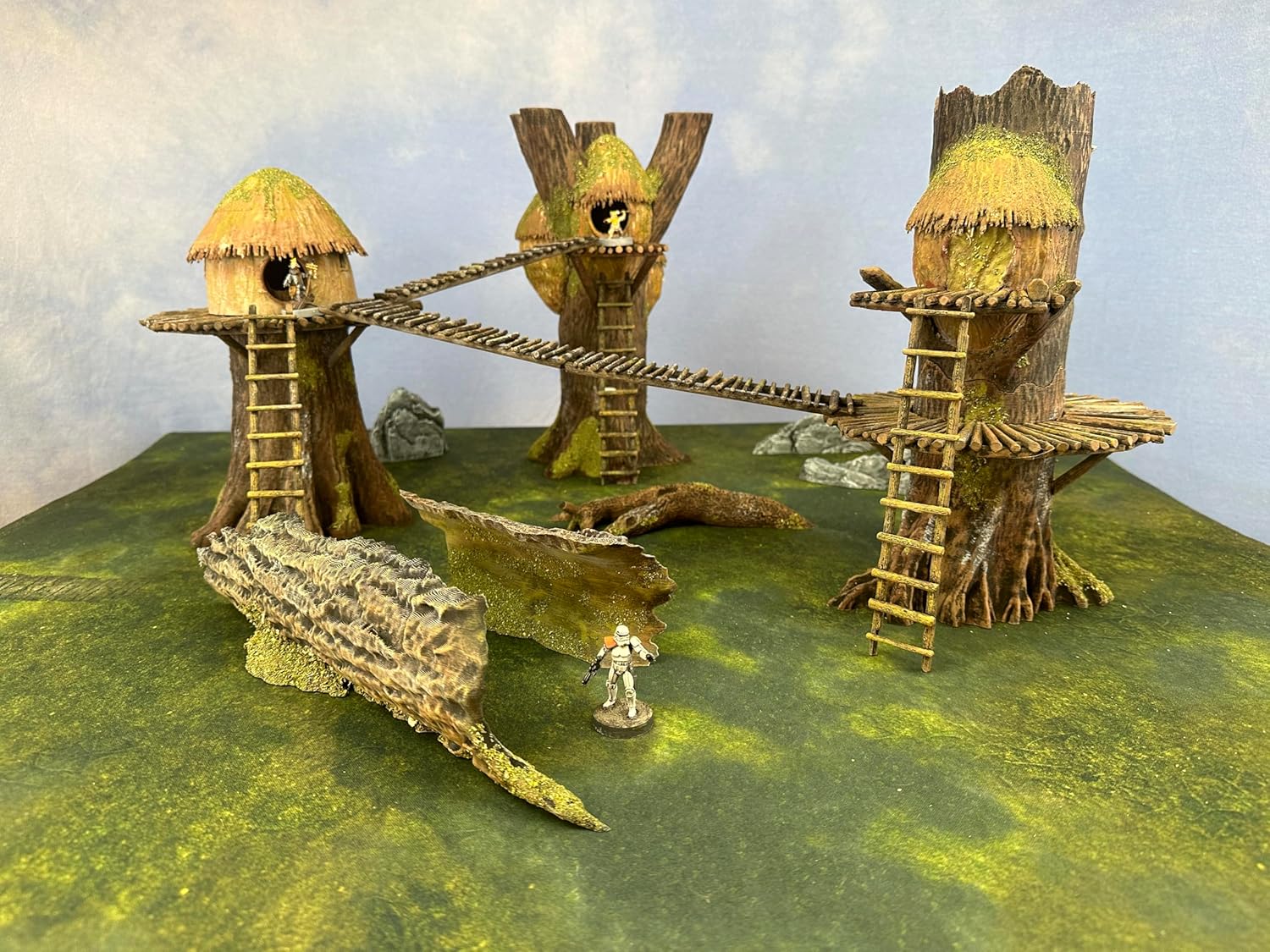 Legion Terrain - Forest Village 3'x3' Table - Miniature Tabletop Wargaming Terrain (Painted)
