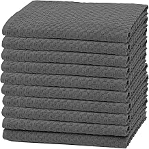 ZOLLNER Set of 10 Cotton Tea Towels – 45 x 60 cm – Super Absorbent and Long-Lasting Kitchen Towels – Washable at 60 °C – Grey – Gastronomic Quality – Oeko Tex (R) Certified