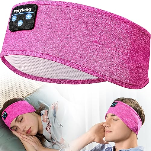 Miniatura 9 de Perytong Audífonos para dormir, diadema suave y elástica, diadema cómoda con Bluetooth, geniales dispositivos tecnológicos, guía de regalos para