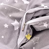 Vista 197 de Colchón futón japonés de piso gris constelación, de piso tatami, portátil, para acampar, para niños, sofá cama plegable enrollable con protector