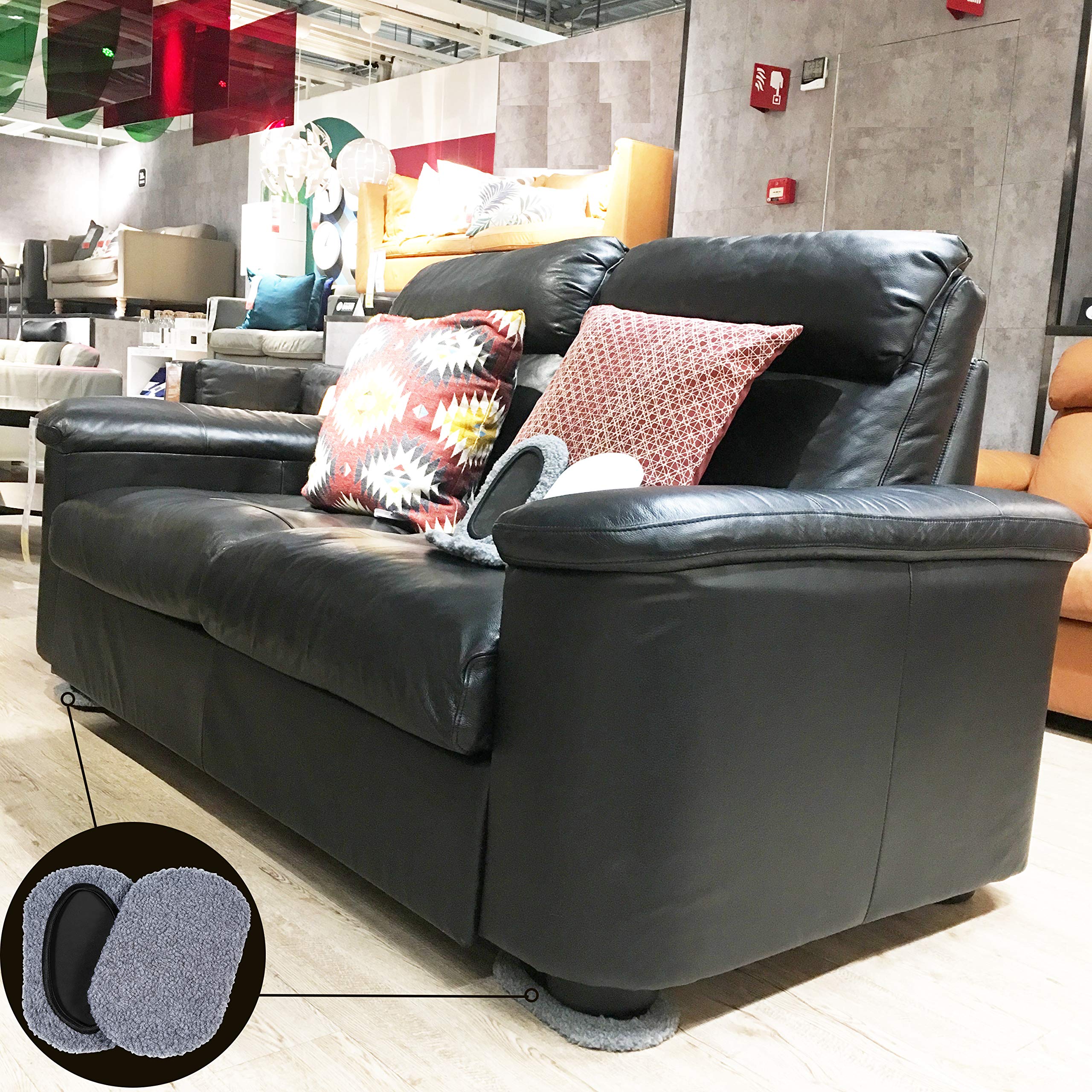 9-1 2in X 5-3 4in Furniture Moving Kit 8pcs for All Floor Types Multi-Surface 2-in-1 Reusable Furniture Carpet — view 6