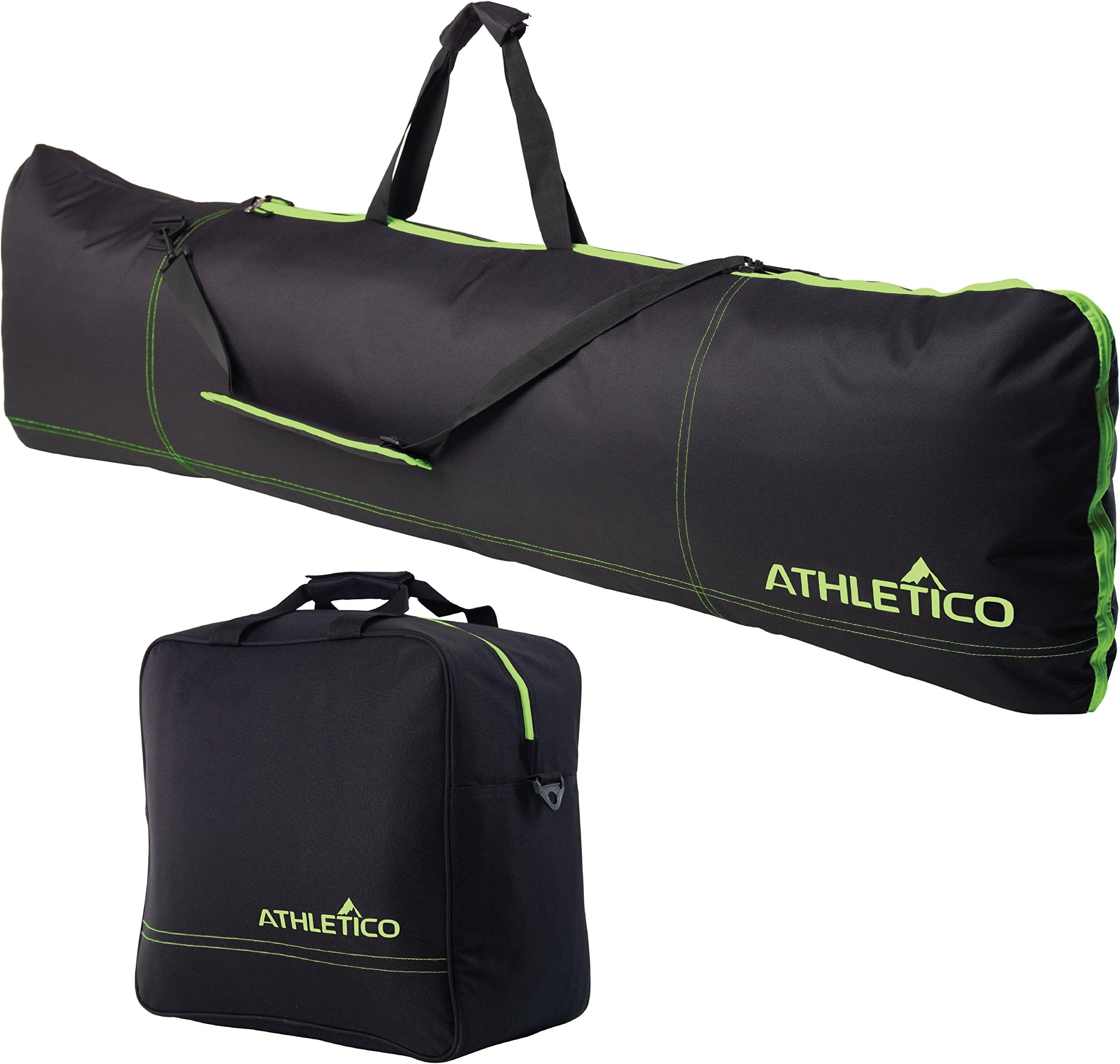 Athletico Padded Two-Piece Snowboard and Boot Bag Combo | Store & Transport Snowboard Up to 165 CM and Boots Up To Size 13 | Includes 1 Padded Snowboard Bag & 1 Padded Boot Bag