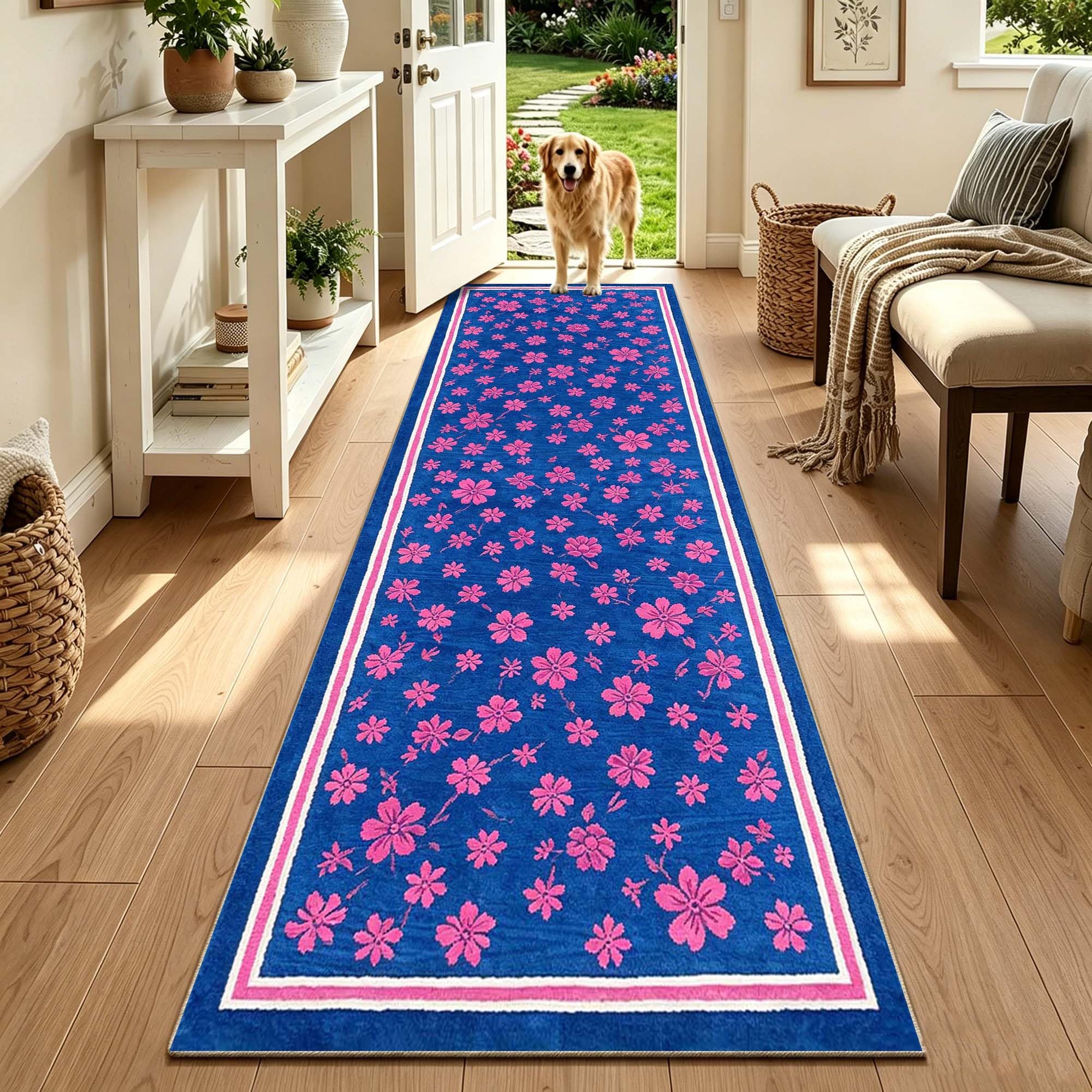 Tappeto Passatoia Cucina Corridoio Antiscivolo 60 x 180 cm | Tappeto Runner Ingresso Lavabile per Cucina Lavanderie Ingresso