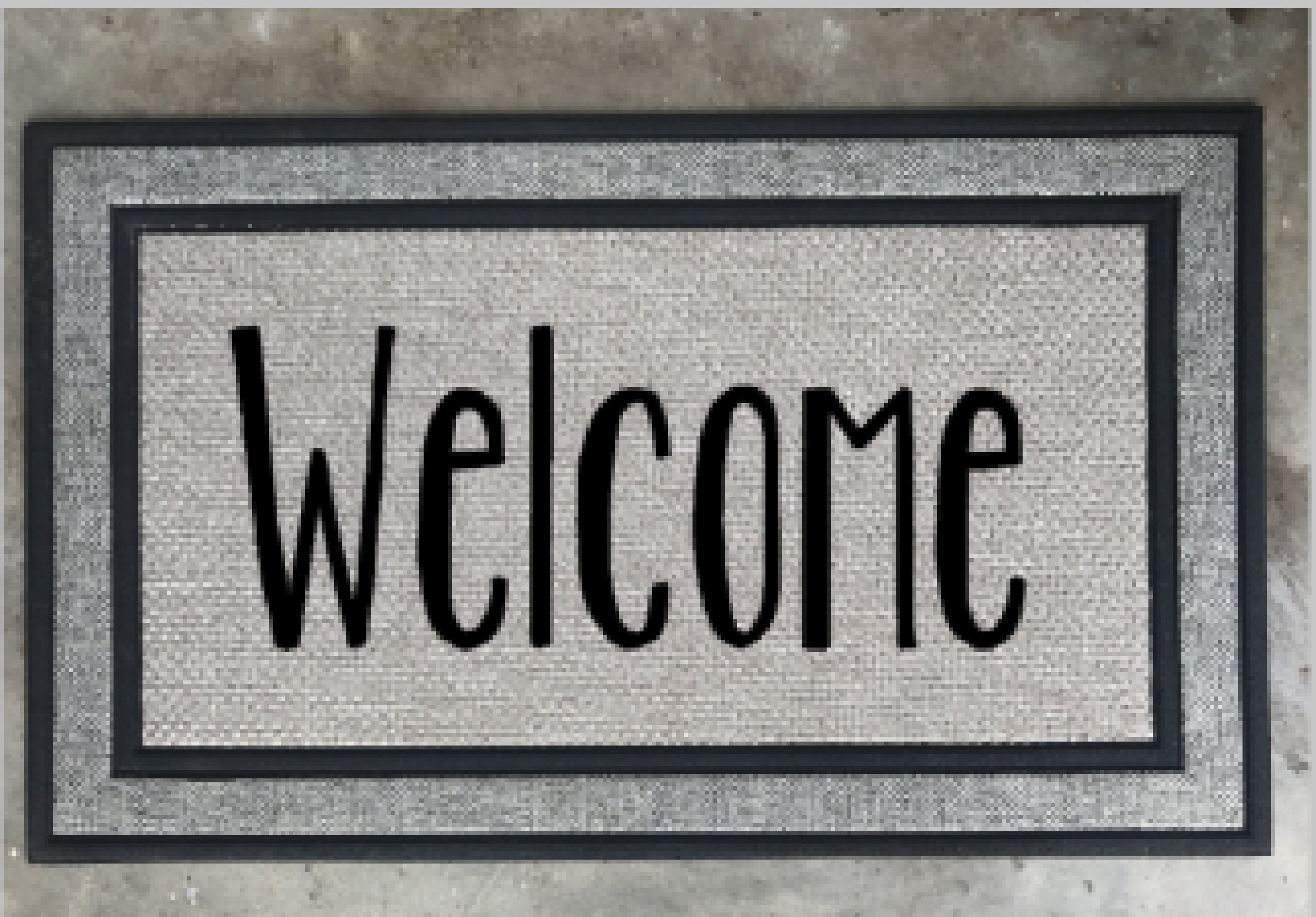 18 x 30 Gray Welcome Doormat