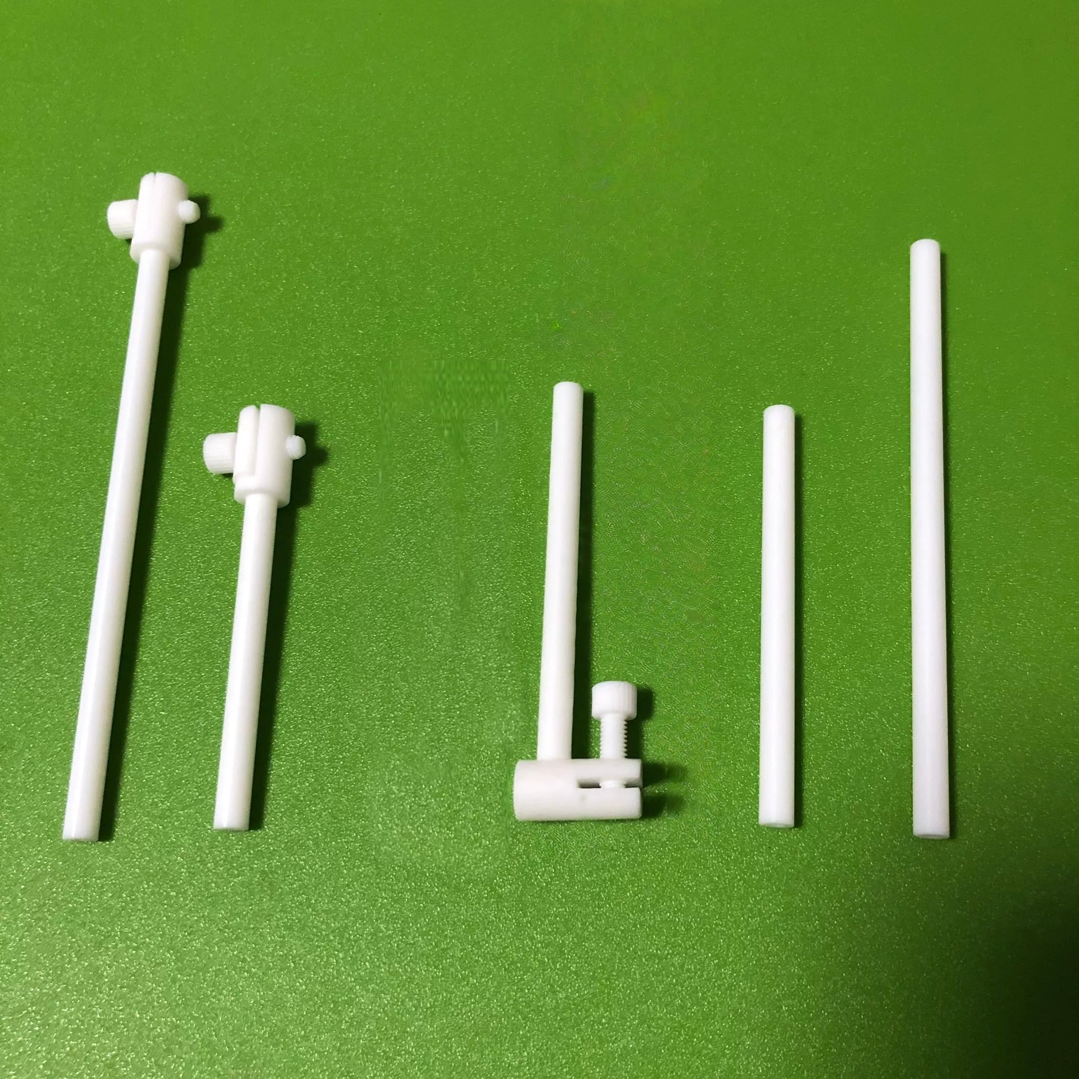 Porte-électrode, tige et pince creuses en PTFE, Solution conductrice sans métal for l'électrochimie, 1 pièce(Straight clip 80mm)