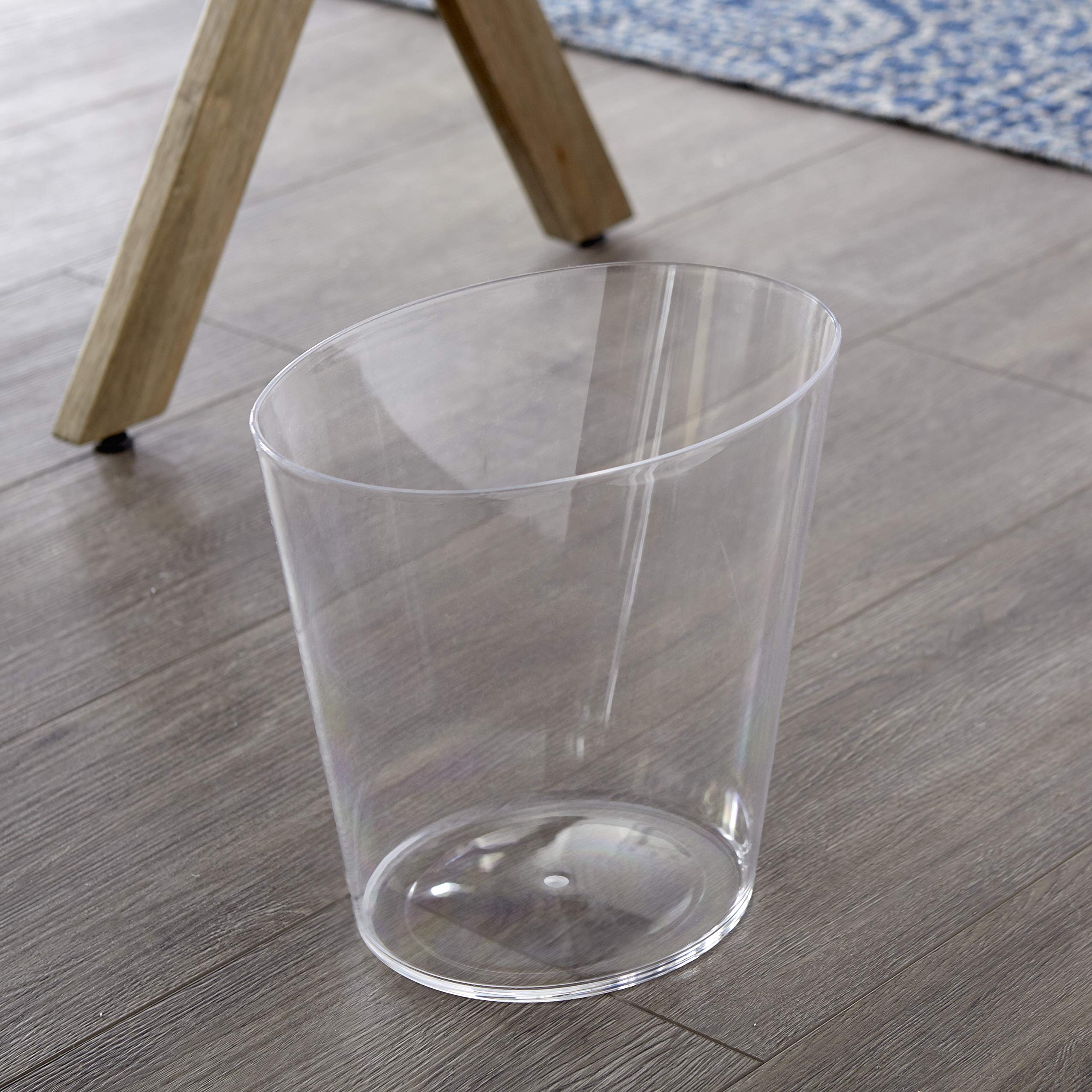 Huang Cestino Spazzatura Quadrato In Acrilico Trasparente – Per Bagno, Cucina, Ufficio – Compatto E Elegante - 3