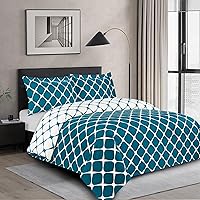 Vista 24 de Elegant Comfort Juego de funda de edredón de lujo de 3 piezas, colección de hotel de microfibra de alta calidad de hotel de 1500 hilos, funda