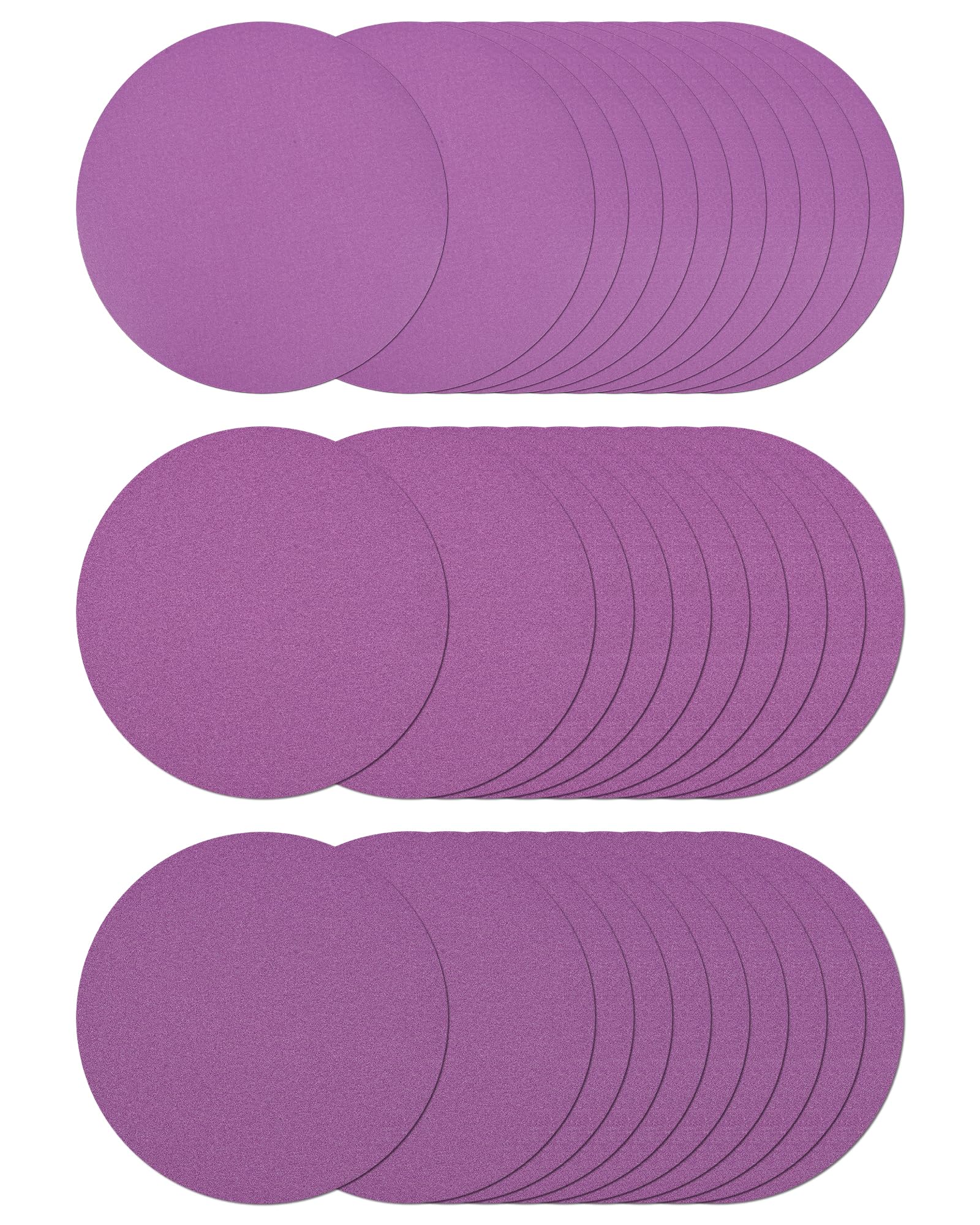 30Pcs 150mm Sandpaper 240/320/400 Grit Sanding Discs