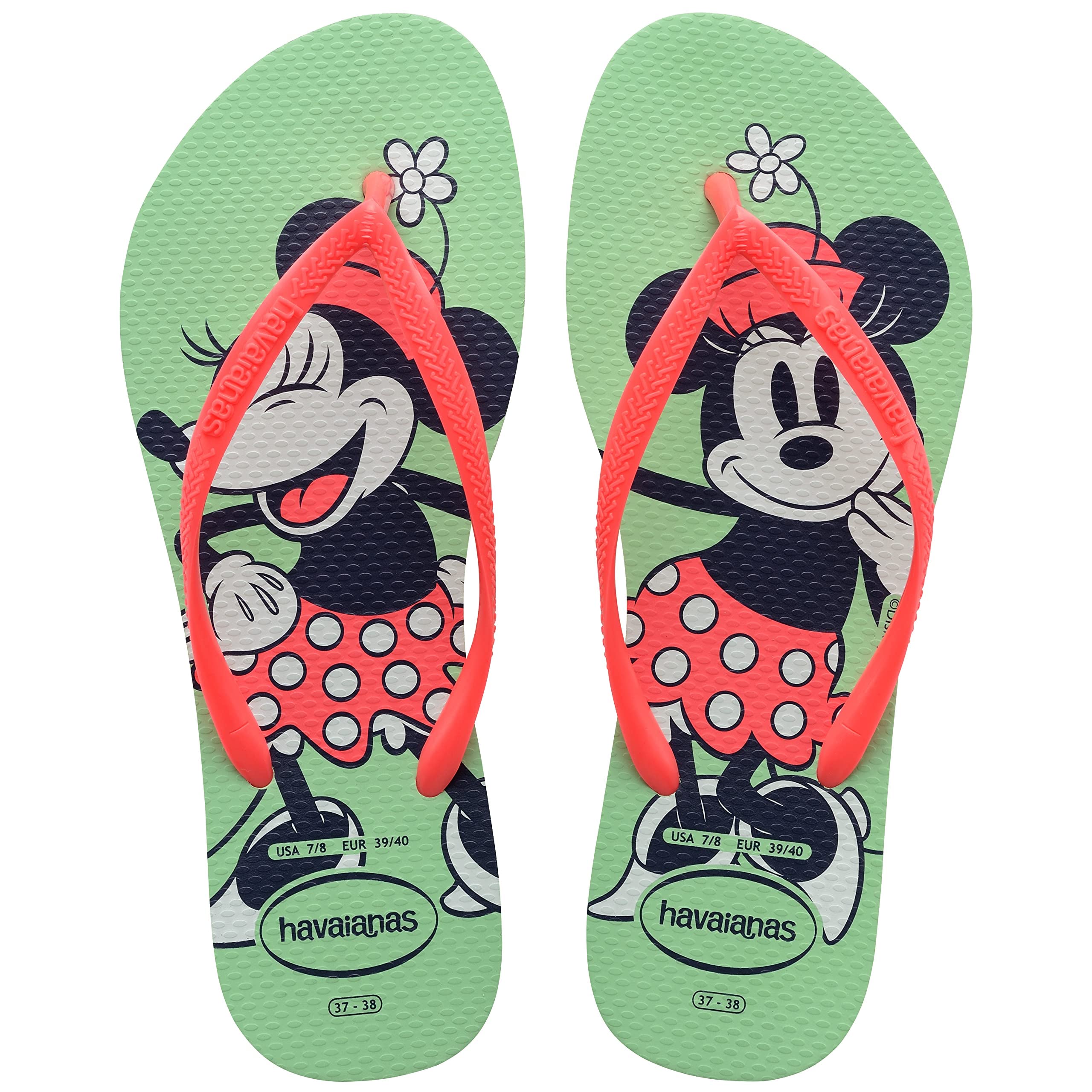 Havaianas Slim Disney Women FlipFlop Green Garden 3.5/4 UK