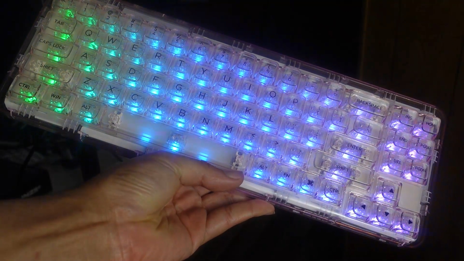 Watch Review of YUNZII X71 Pink Transparent Mechanical Keyboard on