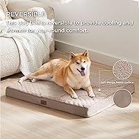 Vista 4 de Bedsure Camas para Perros de Tamaño Grande – Cómodas Camas Planas para Mascotas con Funda Extraíble Lavable, Colchoneta de Espuma Ortopédica tipo