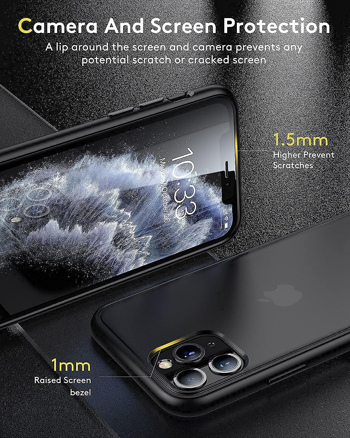 Humixx iPhone 14 Pro Case Matte Black