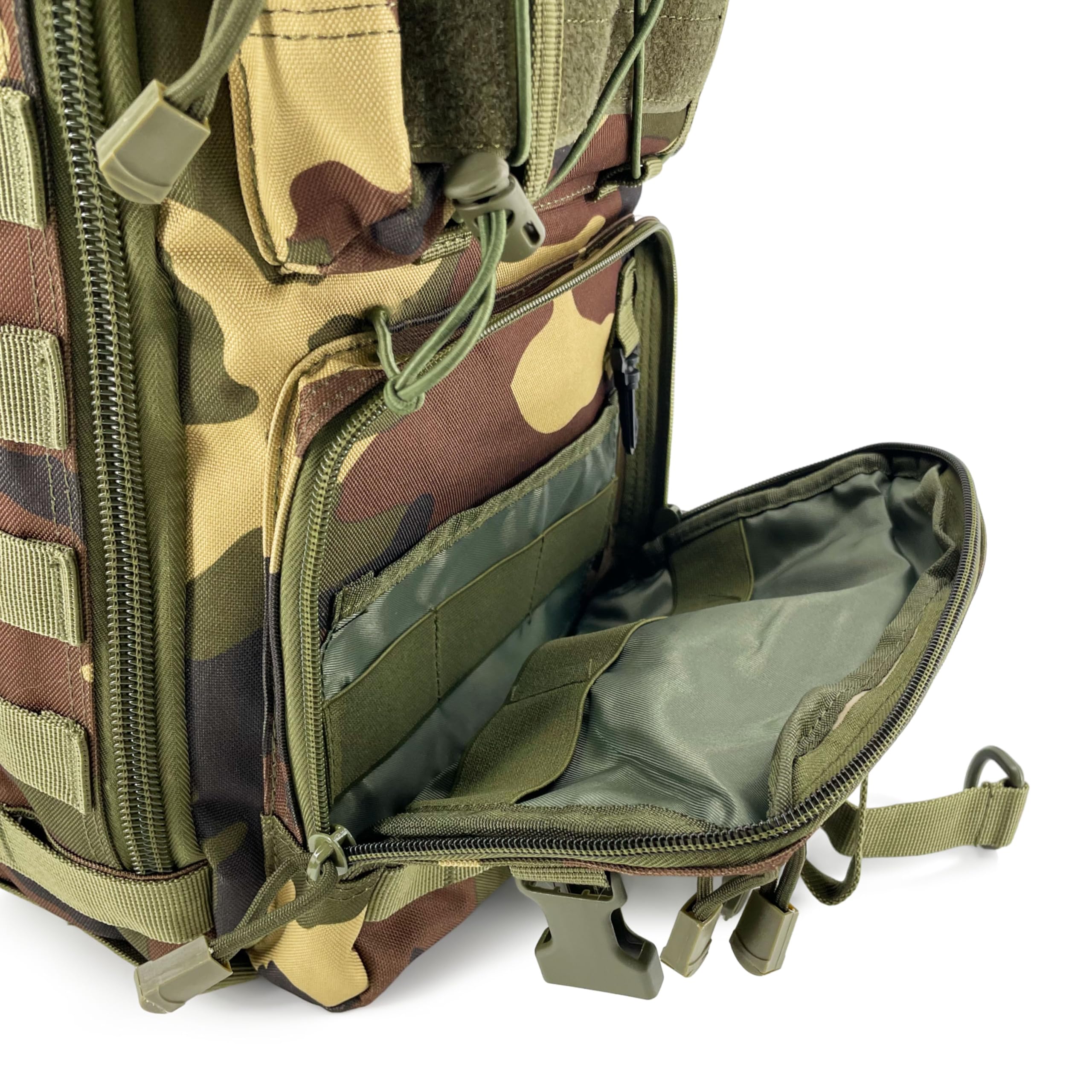 Alephnull Taktyczna torba na klatkę piersiową Molle na wędrówki plecak dzienny Sling torba Crossbody torba na ramię do aktywności na świeżym powietrzu, w podróży, na, czarny, 35 × 24× 10 CM, Taktyczne