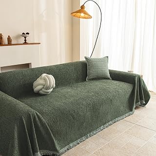 MYSKY HOME Olivgrün Sofa überzug, Sofa Schutzdecke Kratzschutz für Sofa