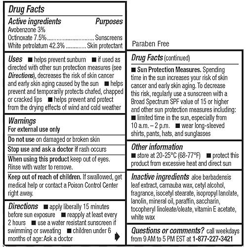 Miniatura 4 de ChapStick Moisturizer Original Lip Balm Tubes, SPF 15 and Skin Protectant - 0.15 Oz (Pack of 3)