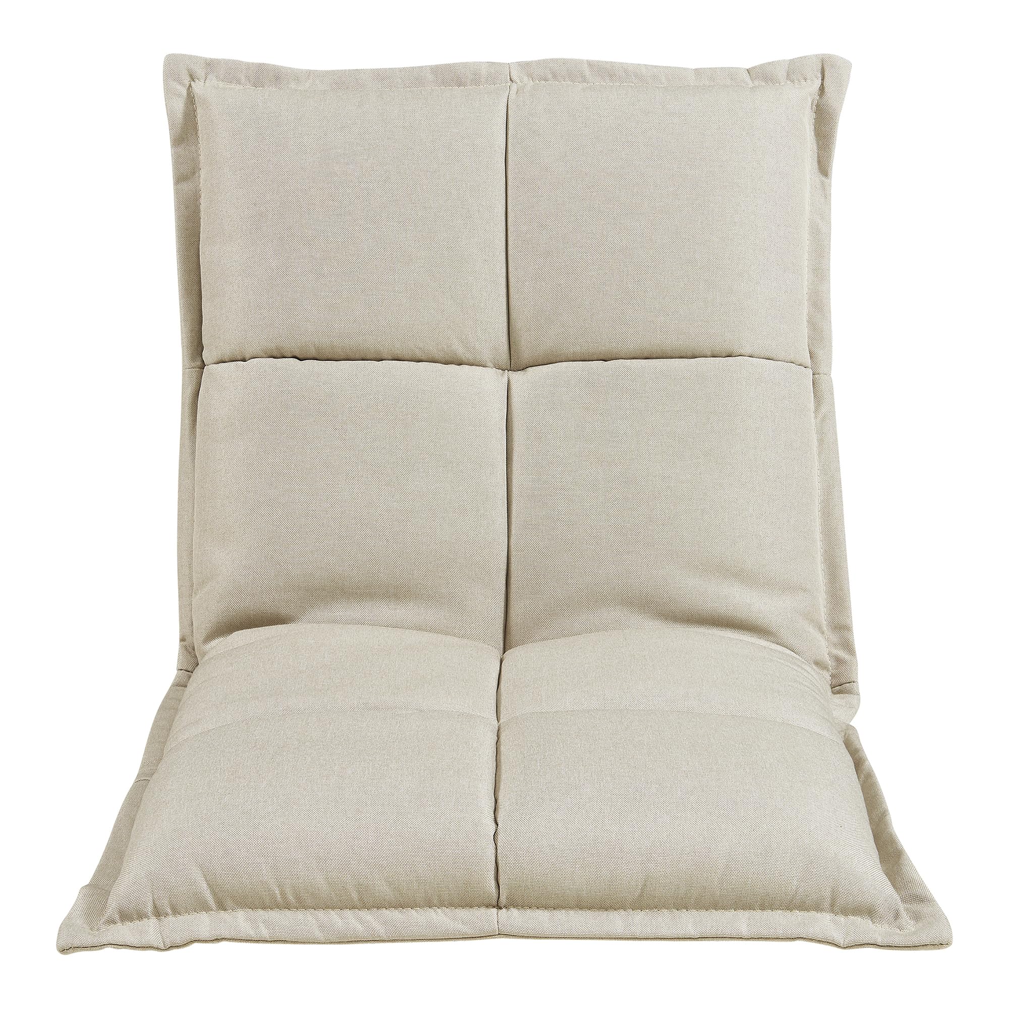 [en.casa] Set di 2 Sedie da Pavimento con Schienale Regolabile in 5 Posizioni Poltroncine Imbottite da Terra Sedie Reclinabili per Soggiorno Relax Meditazione - Beige