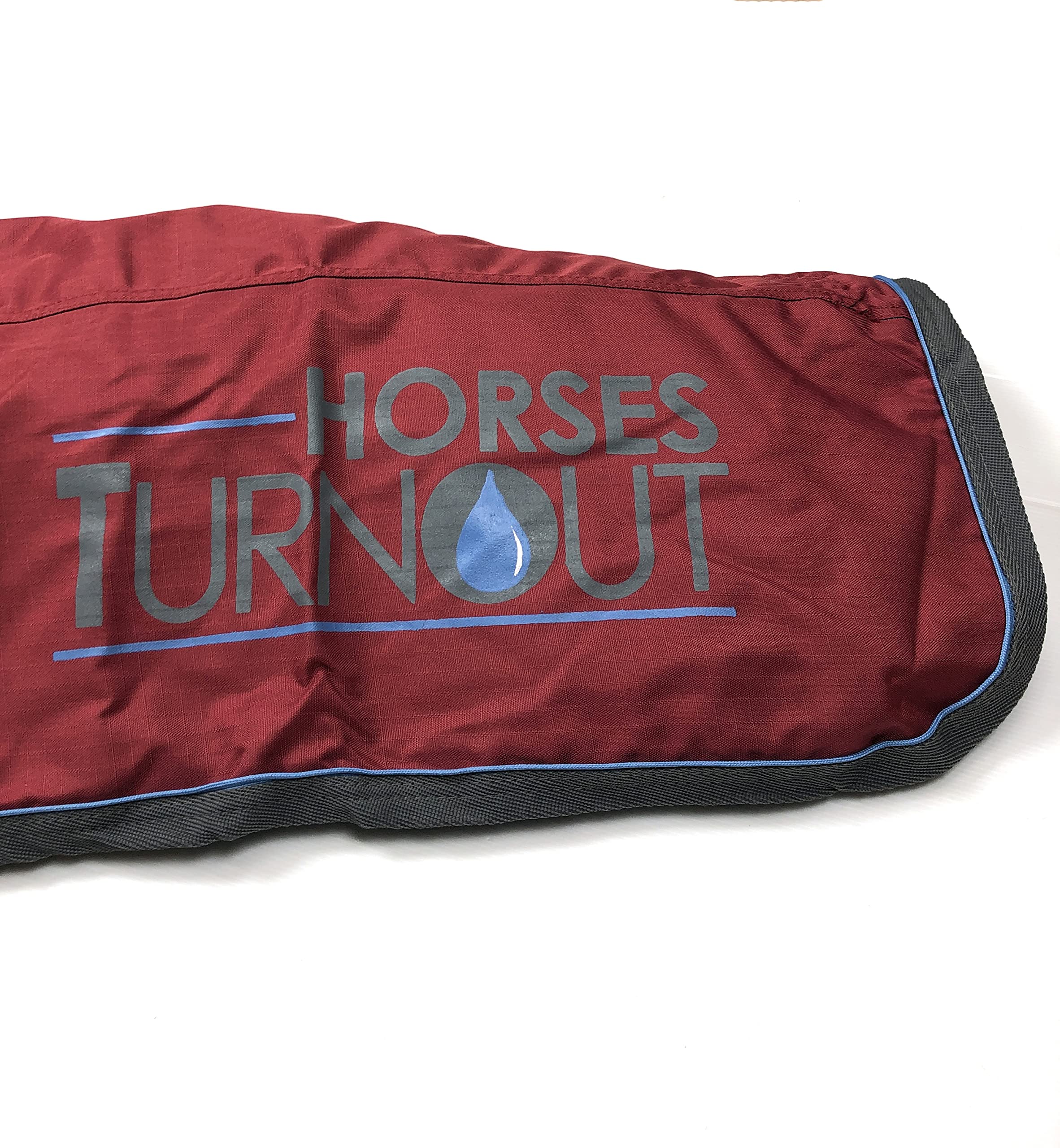 Horses, Coperta da Paddock per Cavallo Turnout 200 gr, Impermeabile, Imbottita, Resistente, con Cinghie ad Incrocio, Bordeaux 145 cm