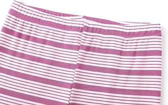Topgal Kids Purple Brown Stripe Pajamas, 2PC Short Sleeve Pants, Size 2T-10