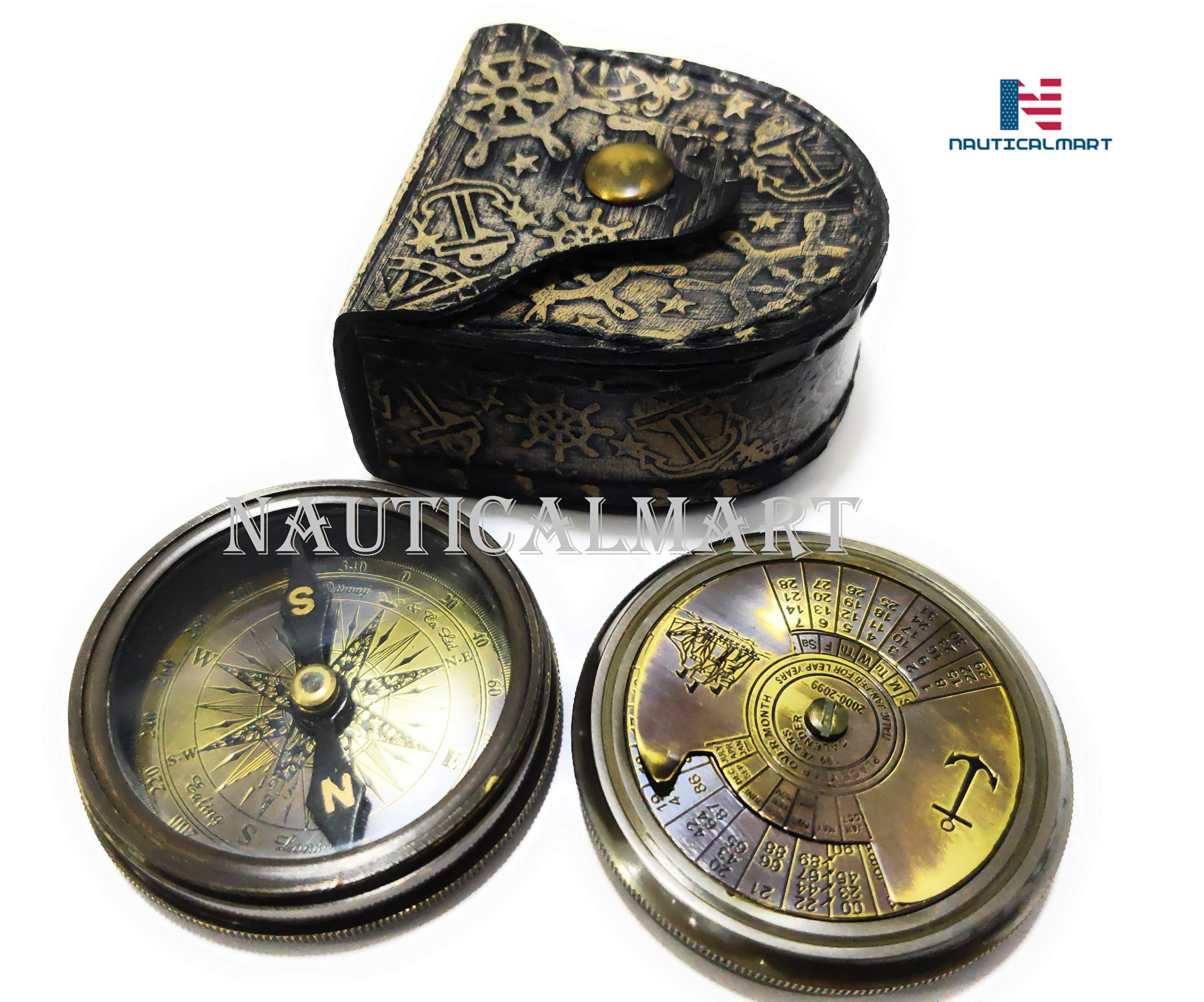 Marbles Match Safe & Compass Set