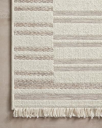 Miniatura 6 de Loloi Amber Lewis x Loloi Malibu Collection MAB-03 - Alfombra de área para interior y exterior, 8'-10" x 12'-2", color marrón claromarfil