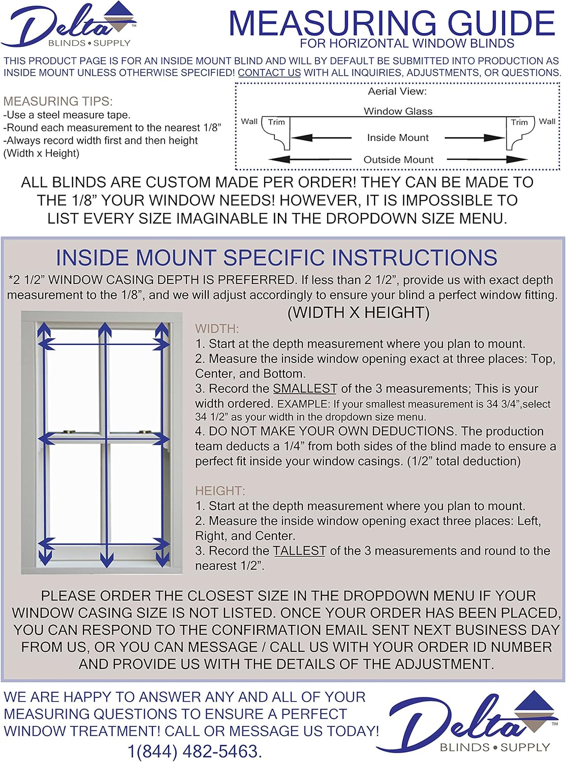 Custom-Made, Premium Real Wood Horizontal Window Blinds, 2 Inch Slats, Inside Mount, Golden Oak, Inside Window Size: 29" W x 48" L