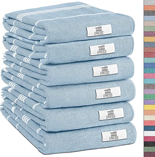 Miniatura 35 de Toallas de mano – Juego de 2 18" x 30" – Toalla de mano turca decorativa para baño, cocina, invitados, cara, cabello, té, paño de cocina