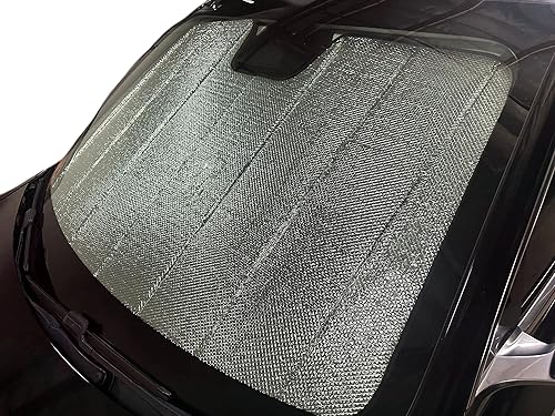 Miniatura 8 de Hecho en Estados Unidos  Parasol para parabrisas de ajuste personalizado  Parasol reversible para Tesla Model 3 2018-2023