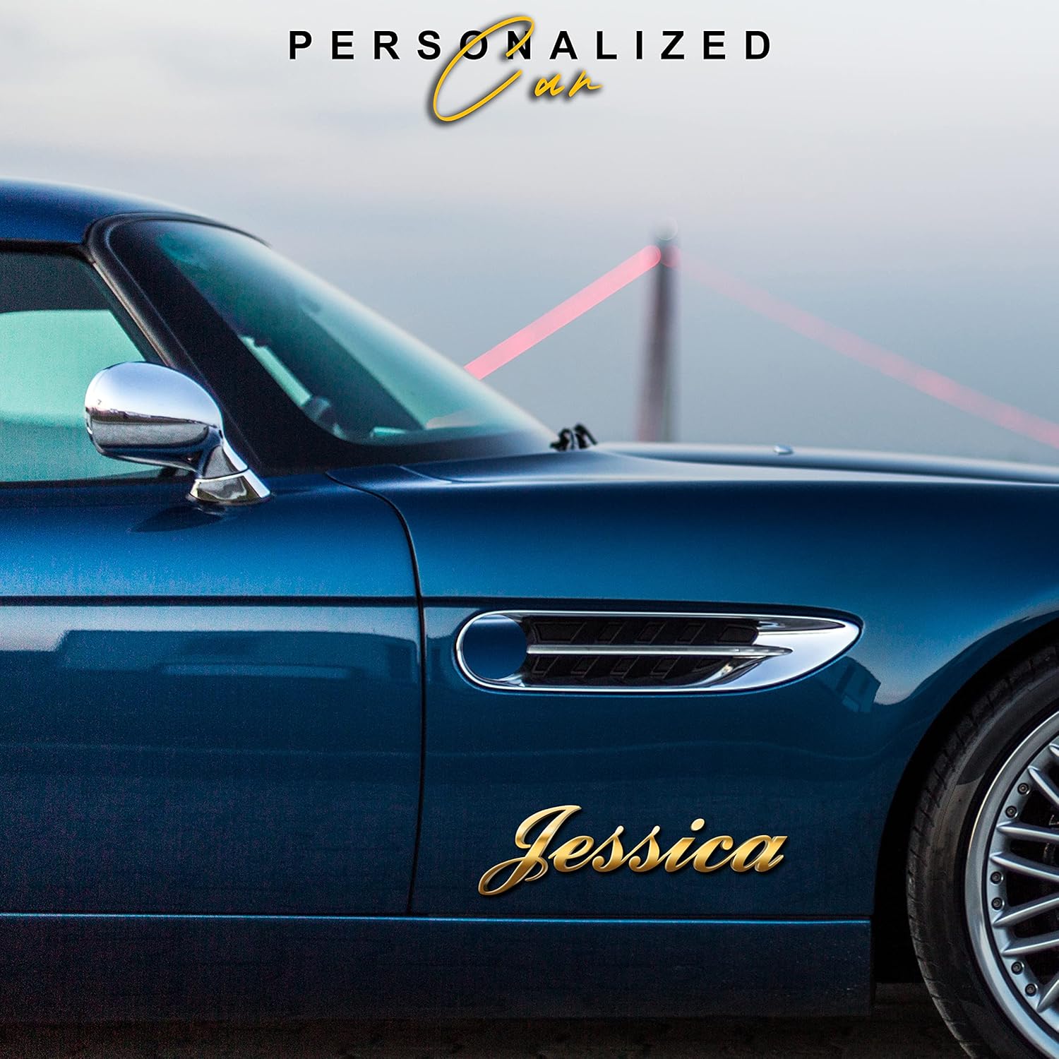 Custom Car Emblem Gift for Cars Lovers, Personalized Vechicle Gifts Race Sign Truck Letter 3D Customized Badges for Boats Motorbike Side Rear Front Hood Trunk Door (Custom Name)