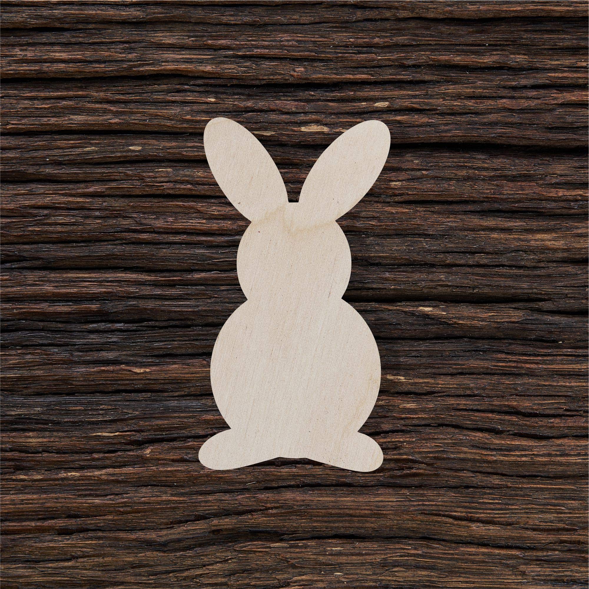 KWHSUN - Kit De Lapins En Bois à Peindre Pour Pâques - 10 Pièces + Pinceaux Et Accessoires
