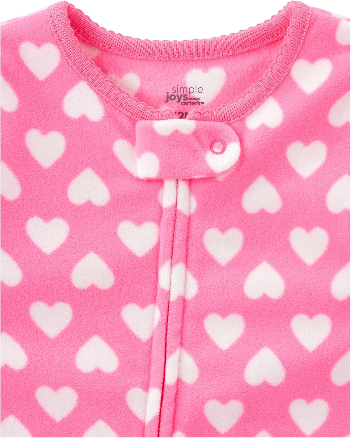 Simple Joys by Carter's girls Loose-Fit Flame Resistant Fleece Footed Pajamas - Image 2