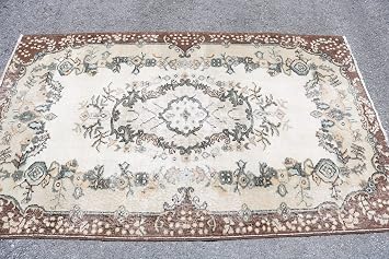Vintage Rug, Turkish Rug, Area Carpet, Oushak Carpet, 47x77 inches Beige Rug, Handmade Floor Rugs, Bedroom Rug, 4542