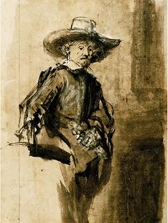 Rembrandt Study For One Of The Syndics Volkert Jansz Large Art Print Poster Wall Decor Premium Mural