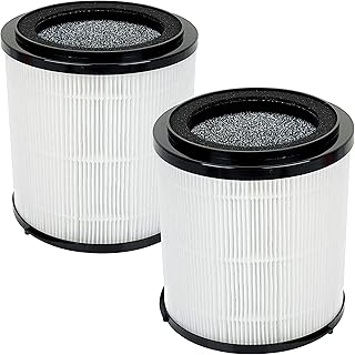 H13 True HEPA Replacement Filter, Compatible with SilverOnyx 5-Speed Air Purifier KJ150F-C02, 4-in-1 H13 Grade True HEPA filter, For Large Room 500 sq ft (2-Set)
