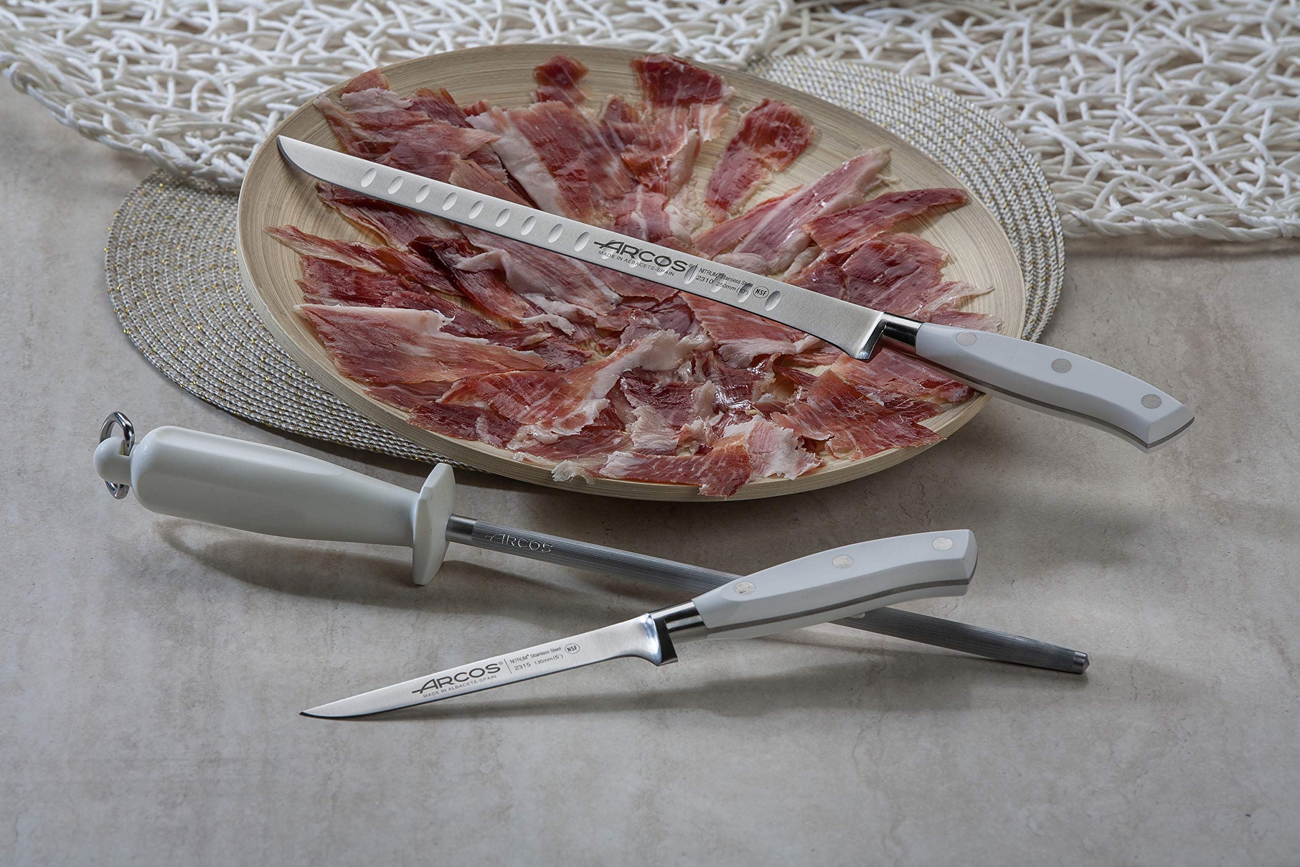 Arcos Riviera Blanc Set 3 Cuchillos Forjados Acero Inoxidable Nitrum