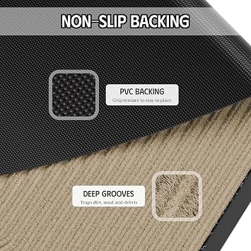 Front Door Mat Outside Entrance, Non-Slip Heavy Duty Doormat, 3'x5'