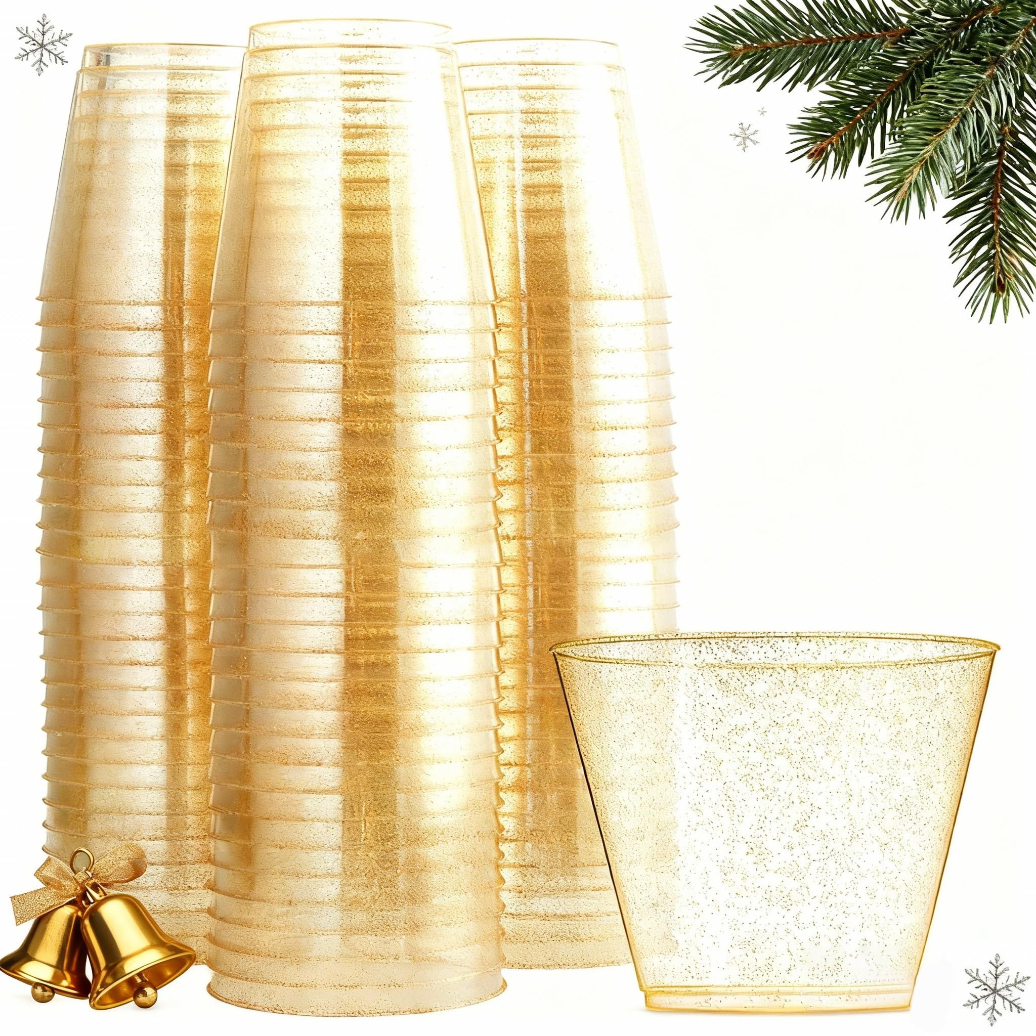 Amazon.com: WDF 200pcs 9OZ Gold Cups,Disposable Premium Wedding