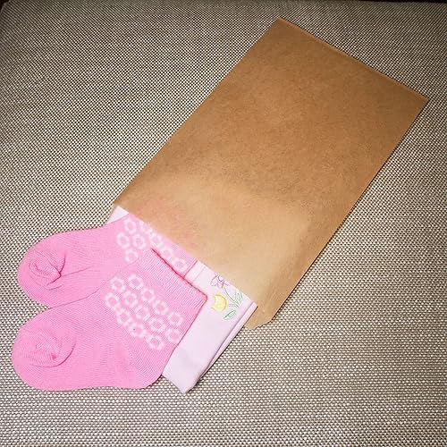 Miniatura 5 de CuteBox 100 bolsas de regalo de papel plano marrón kraft (6 x 9 pulgadas) para mercancía, manualidades, recuerdos de fiesta, venta al por menor,
