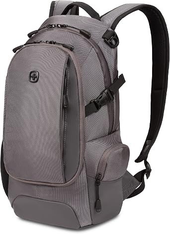 SwissGear 3598 Backpack Narrow Daypack,Grey Ballistic ,18-Inch, 3598 Backpack Narrow Daypack, gray