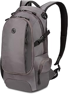 SwissGear 3598 Backpack Narrow Daypack, Grey Ballistic, 18-Inch
