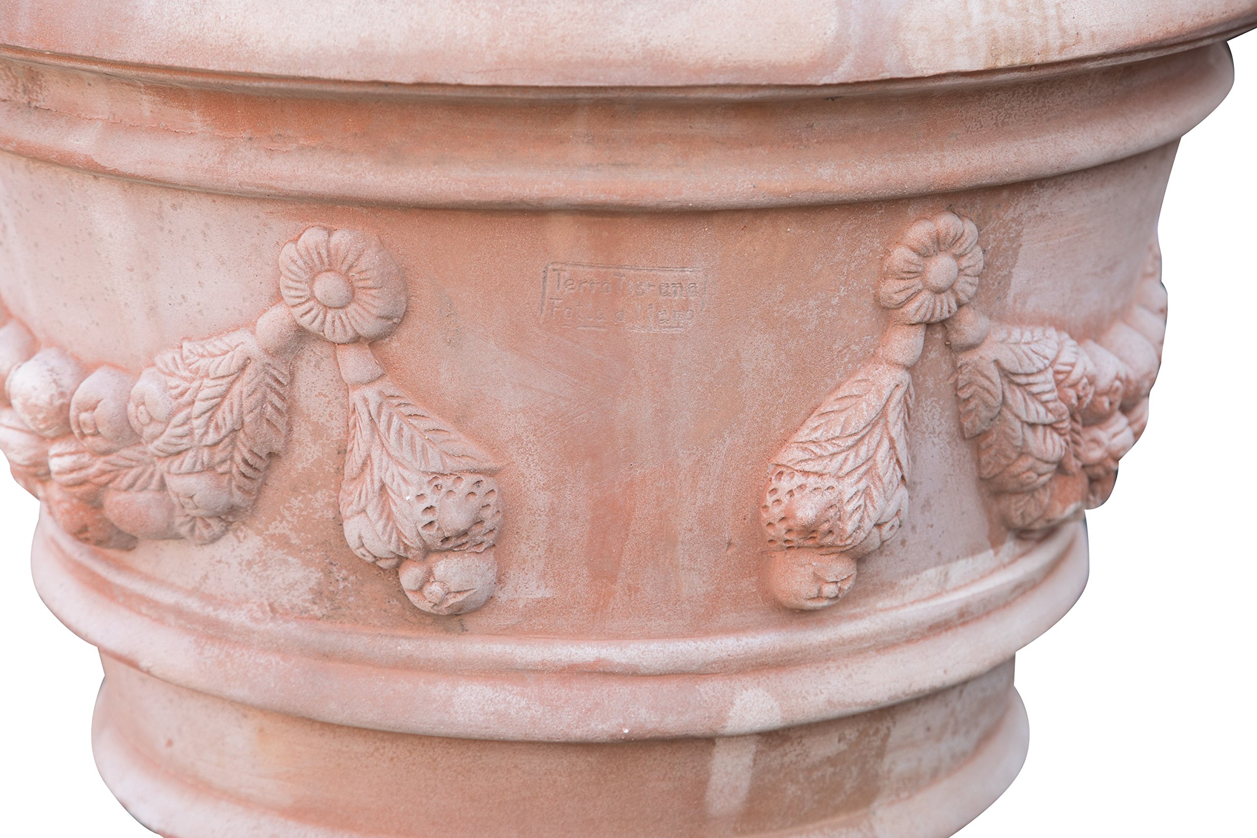 Biscottini Pot En Terre Cuite Fabriqué En Italie 80 X 19 X 28 Cm - Jardinière Pour Plantes - Pots Décoratifs - Caisse En Terre Cuite Extérieure Et Intérieure - Bol Panier