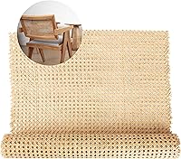 Vista 9 de Rollo de malla abierta de caña de ratán de 24 pulgadas de ancho para botes de silla, puertas de gabinete, cambios de imagen de muebles y proyectos