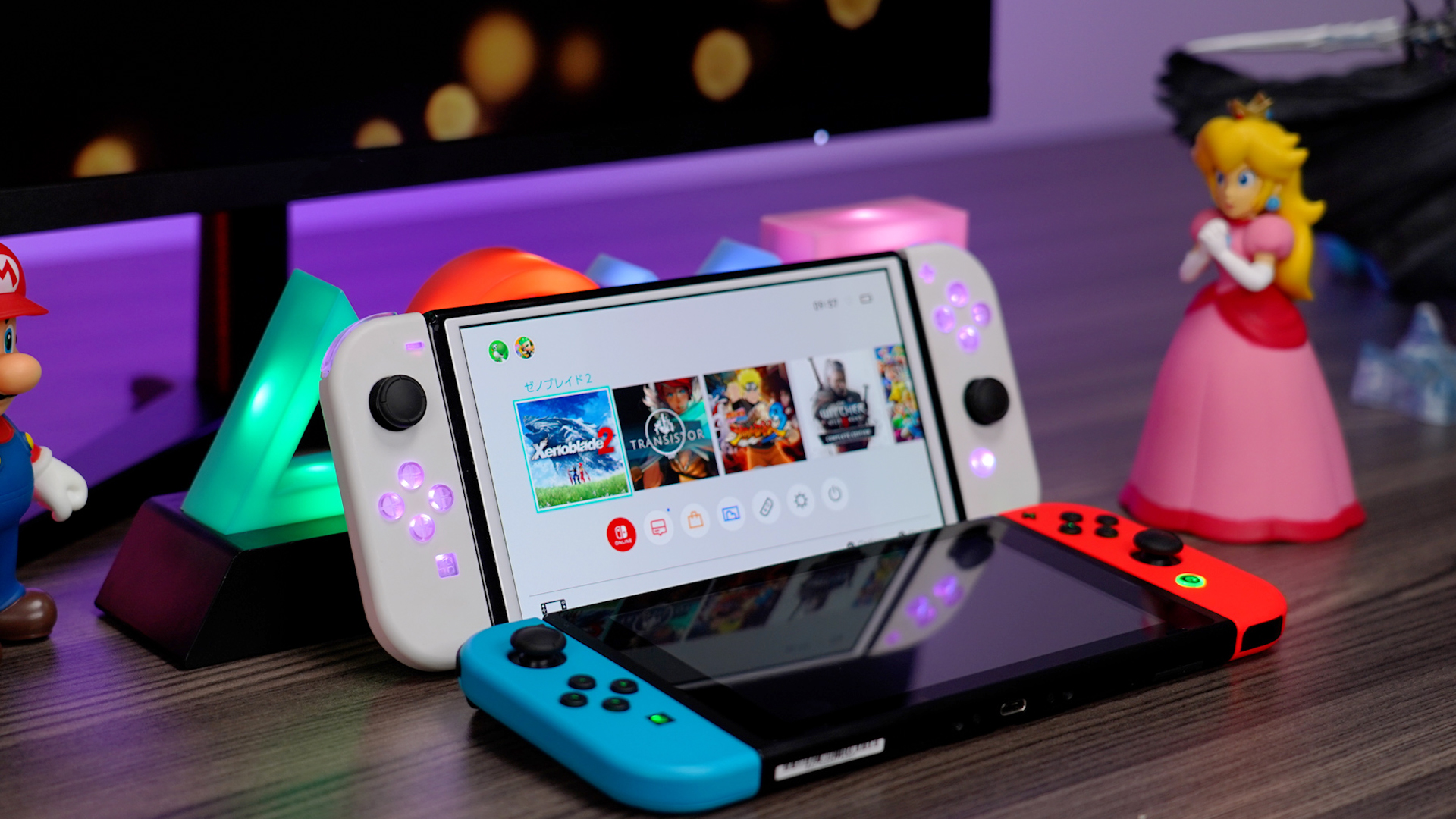 eXtremeRate 7 Colors 9 Modes NS Joy con DFS LED Kit, Multi-Colors