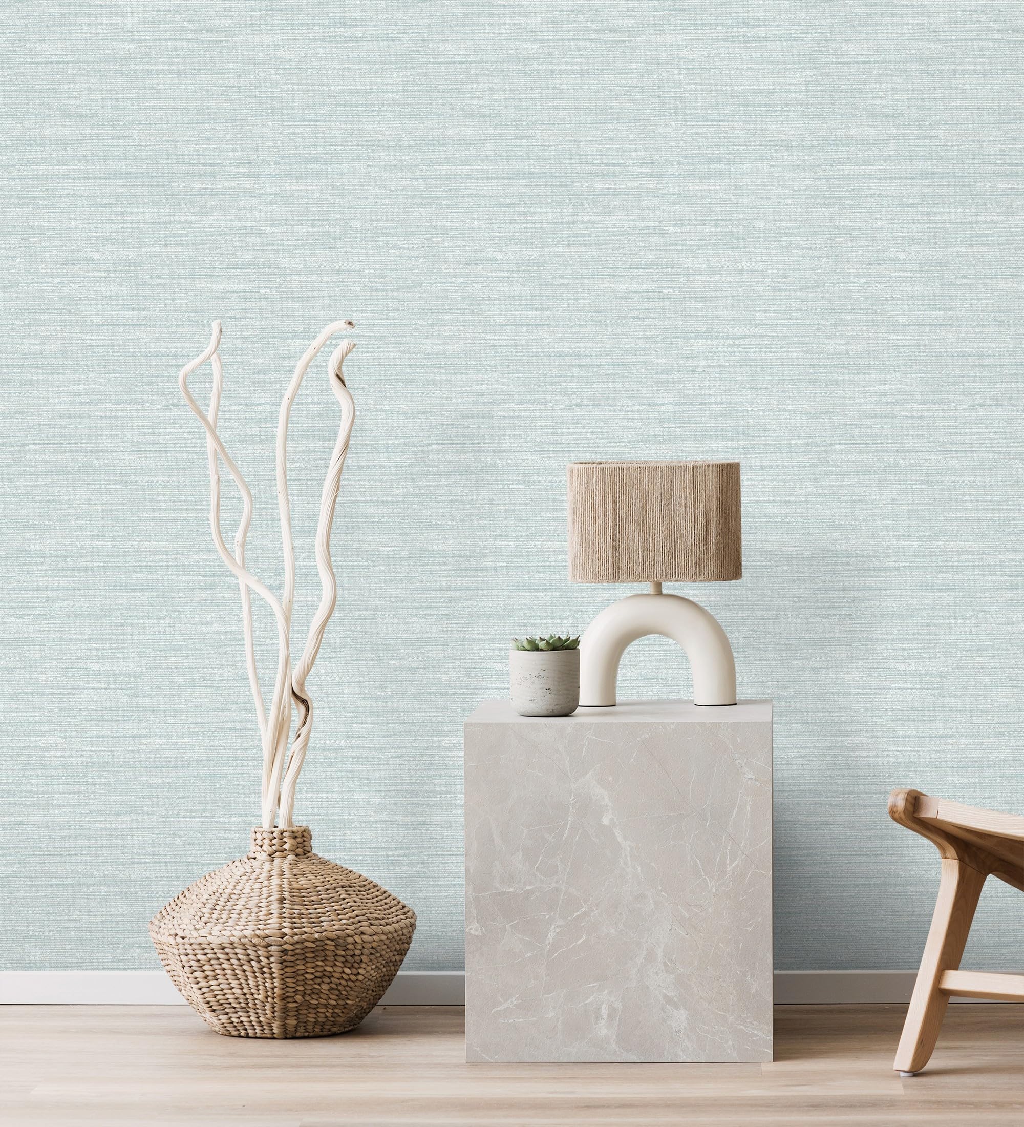 Papier peint eau marine microtexturé GAULAN pour une ambiance de salon cocooning