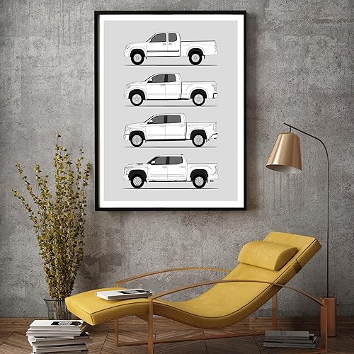 Vista 20 de Handmade Poster compatible with Toyota Supra Generations Print (Wall Art Handmade the Supra Mk I, Mk II, Mk III, Mk IV, Mk V)