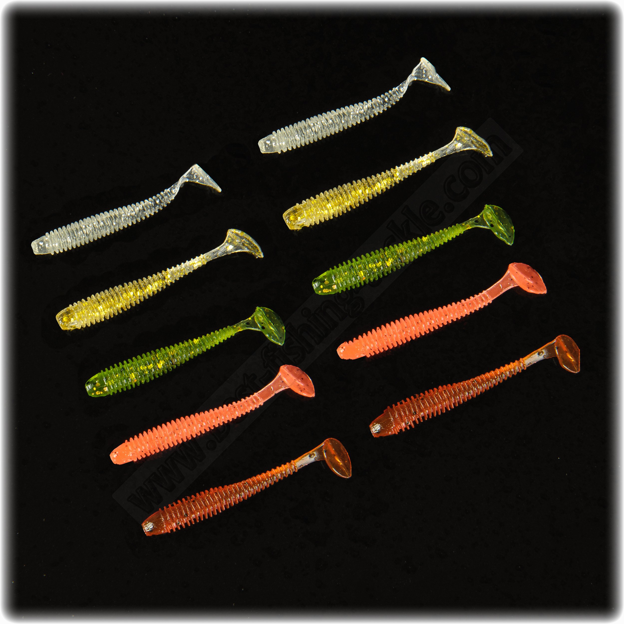 Soft Lure Bait Drop Shot Fishing Perch Bass Pike Trout Chub Fishing 5cm 2'' Shad Kopyto Twister Minnow (07| 2x Mix 02 Skinny Shad 5cm 2'' 10x Soft Lures Big Fish)