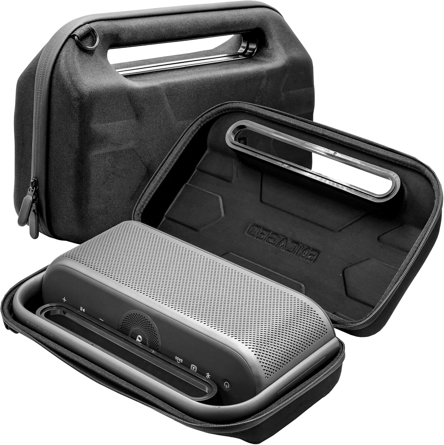 ENCASED Travel Case for Soundcore Motion X600 Bluetooth Speaker - Protective EVA Hard Shell with Carrying Handle (Black)