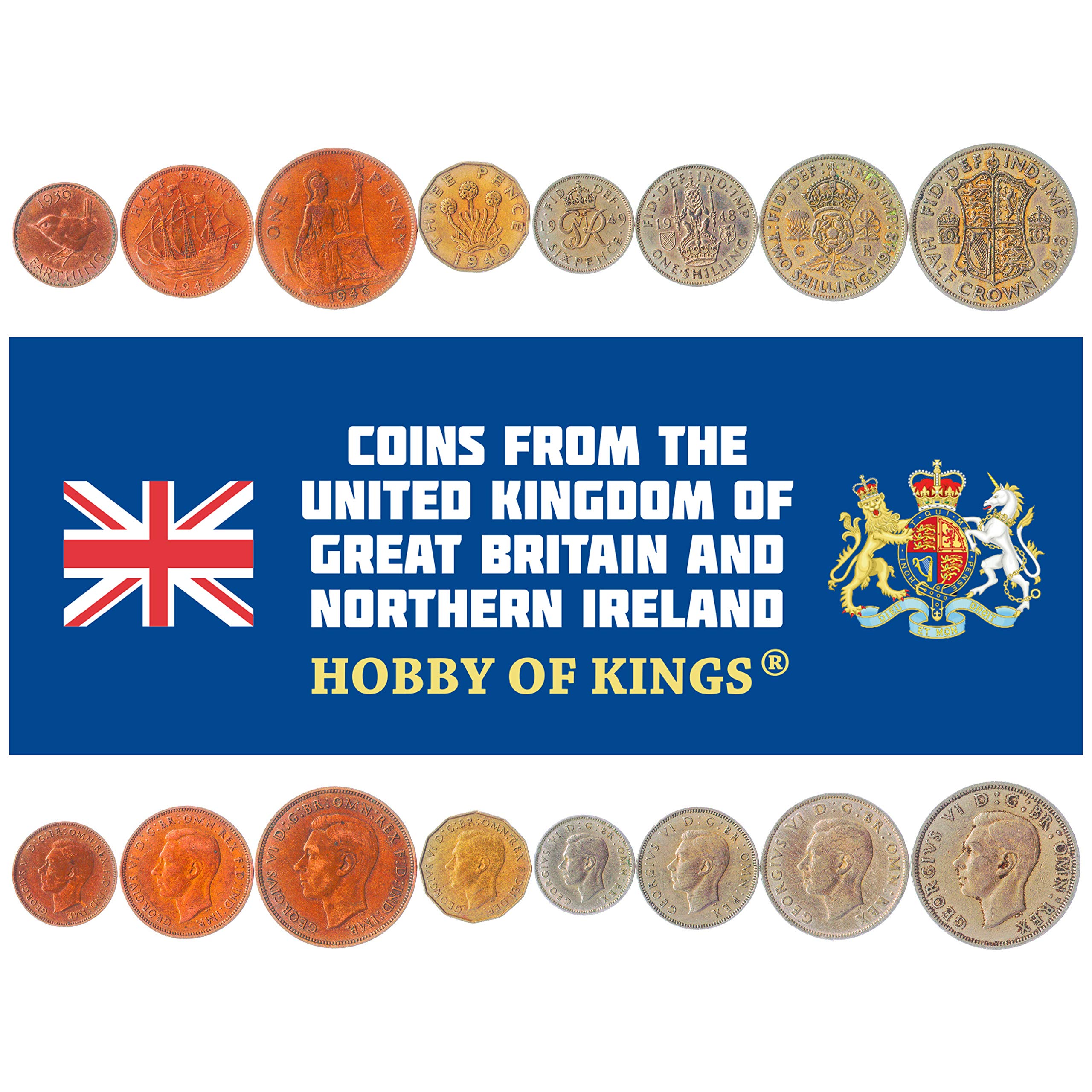 Amazon.com: 8 Coins from United Kingdom | British Coin Set