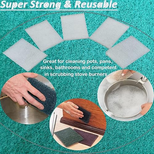 Miniatura 4 de Paquete de 10 almohadillas blancas de primera calidad de uso general de 6 x 9 pulgadas, para raspado, raspado, lijado, preparación de imprimación de